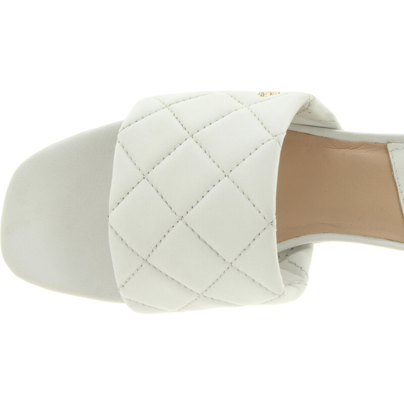 MEXX Dámské kožené bílé pantofle na podpatku MXCY009901W-3000-255