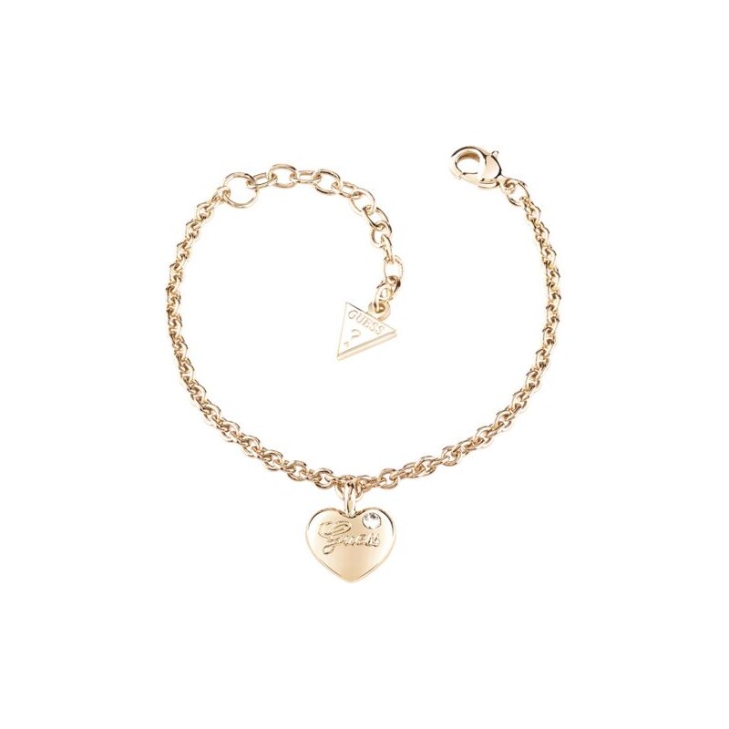Guess Hearts and Roses Heart Stone Yellow Gold-Plated Bracelet