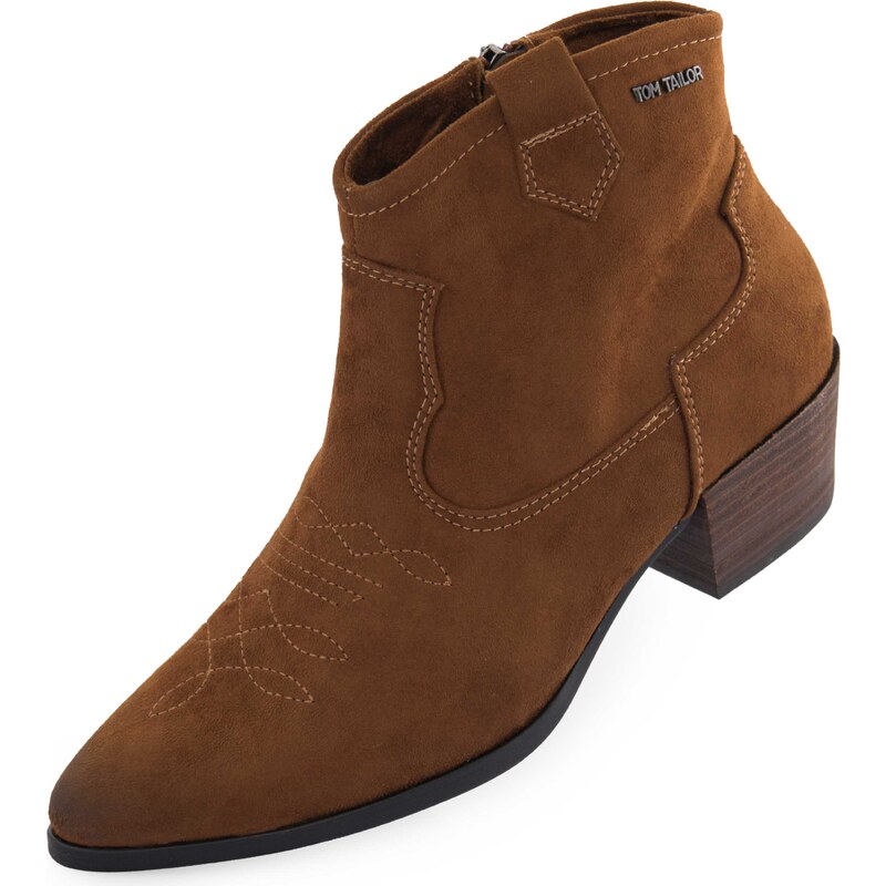 Dámské boty Tom Tailor Stiefelette Damen Cognac