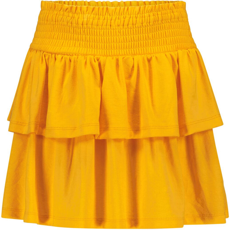 B-nosy Dívčí sukně s volánky a žabkovým pasem žlutá