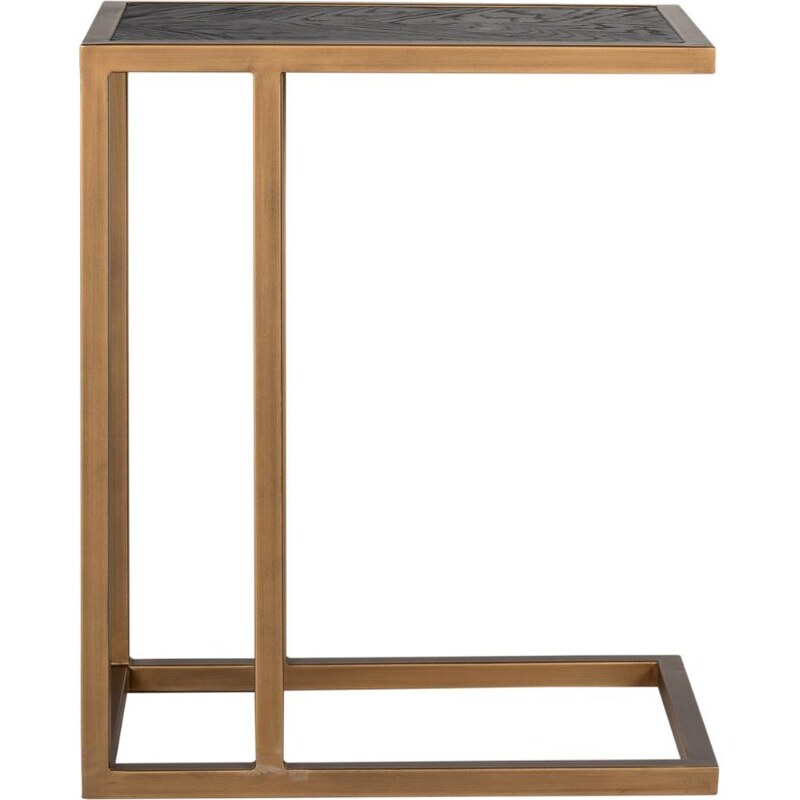 Černo mosazný dubový odkládací stolek Richmond Blackbone 55 x 35 cm