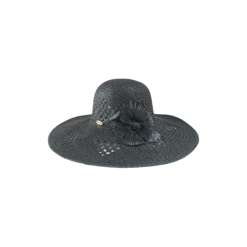 Tonak Dámský slaměný klobouk - černý 303020-G12 AKCE