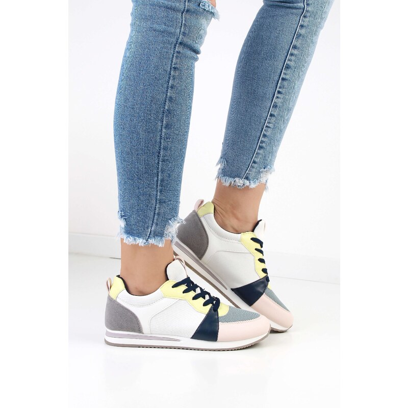 Timelook fashion Dámské tenisky na klínku AB668G 62208380