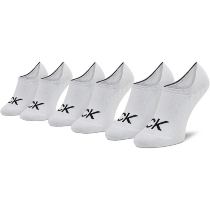Calvin Klein pánské bílé ponožky 3 pack