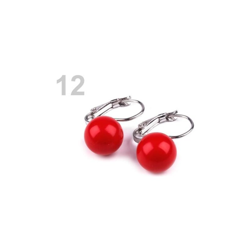 Stoklasa Náušnice s perlou TEREZA (1 pár) - 12 červená