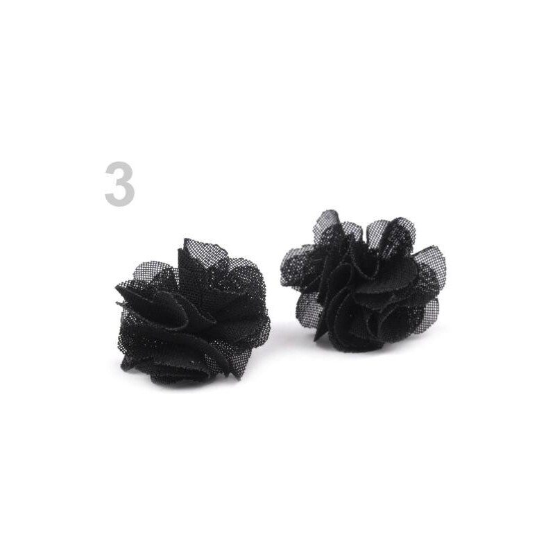 Stoklasa Náušnice FLOW látkové (1 pár) - 3 černá