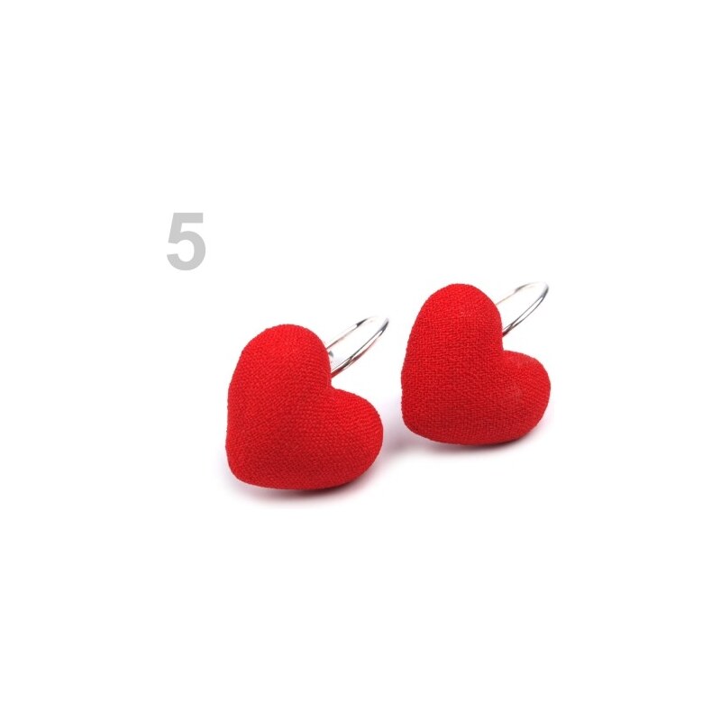 Stoklasa Náušnice srdce (1 pár) - 5 červená