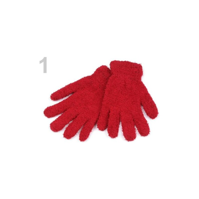 Stoklasa Dětské plyšové rukavice 10x18 cm (1 pár) - 1 červená