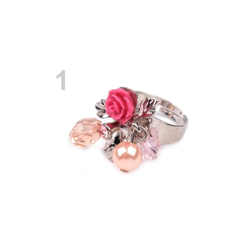 Stoklasa Kovový prsten (1 ks) - 1 růžová