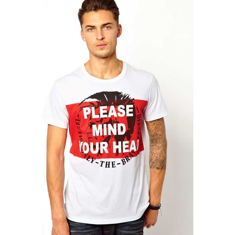 Diesel T-Shirt T-Mind Your Head Print