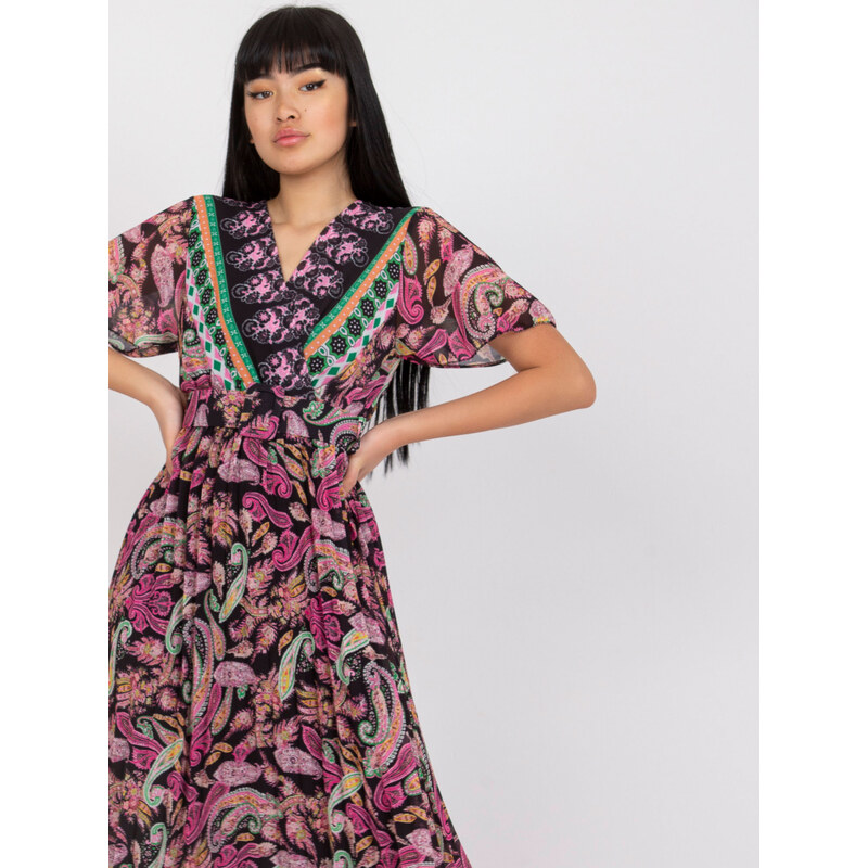 Šaty DHJ SK černá a růžová model 17302290 - FPrice