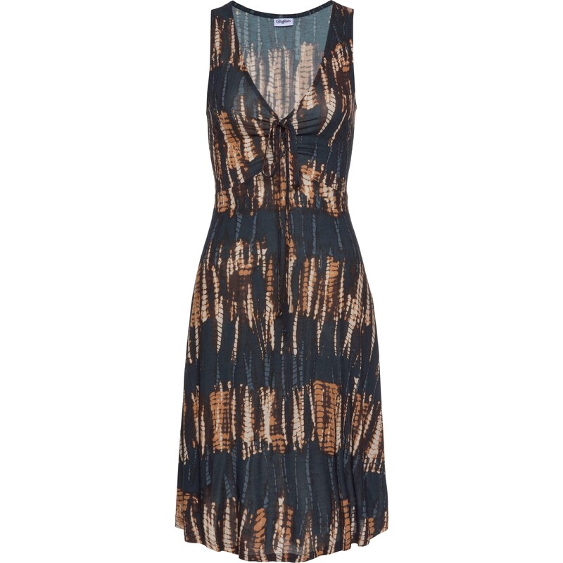 BUFFALO Letní šaty krémová / modrá / marine modrá / hnědá 81350780