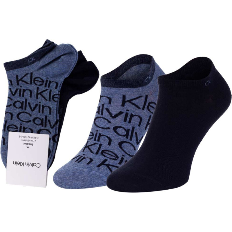 Calvin Klein pánské modré ponožky 2 pack