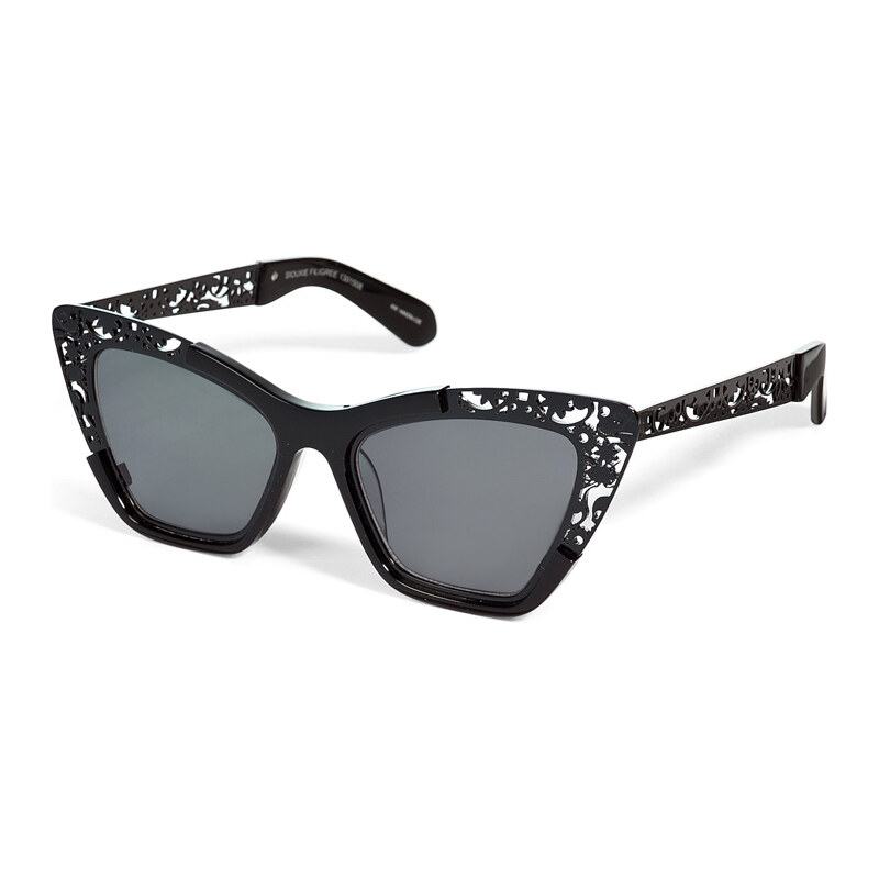 Karen Walker Siouxsie Filigree Sunglasses in Black