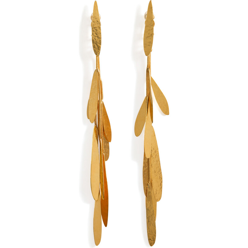 Hervé van der Straeten Hammered Gold-Plated Earrings