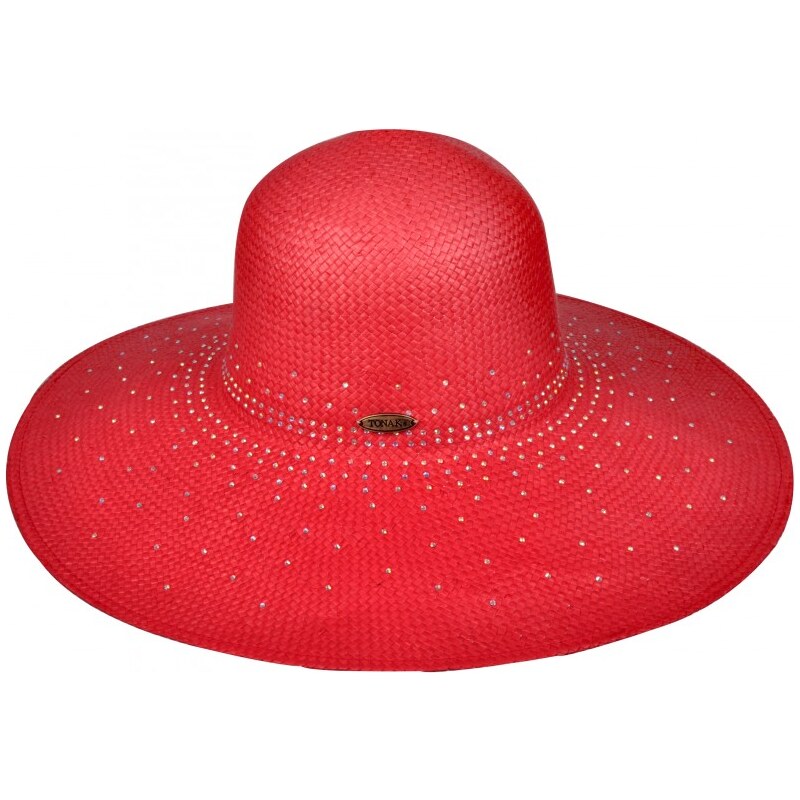 Tonak Dámský slaměný klobouk - červený 30232-G13 AKCE