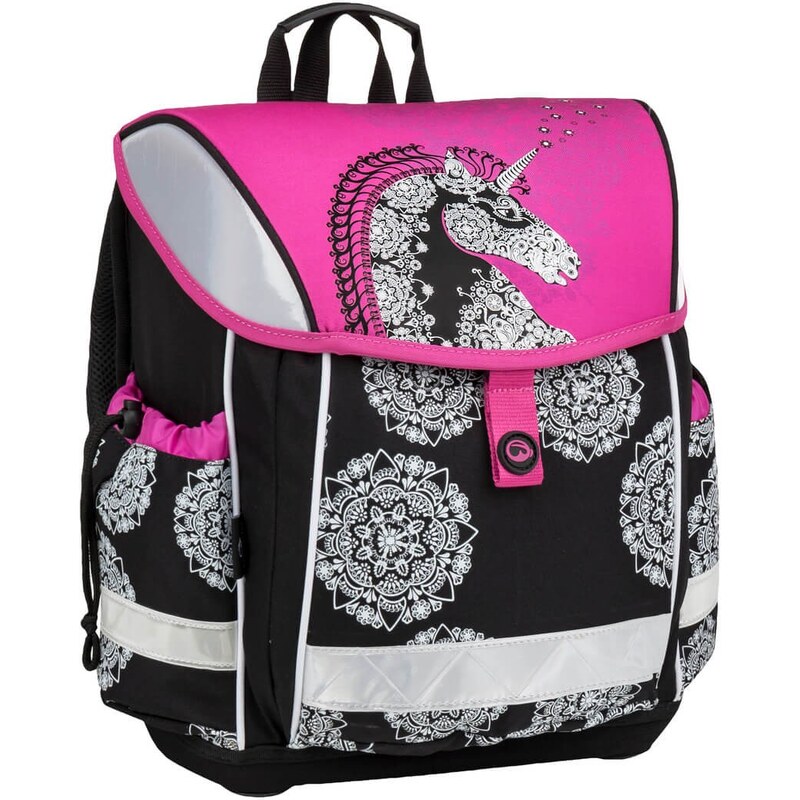 Školní batoh Bagmaster lim 9 a pink/black/white