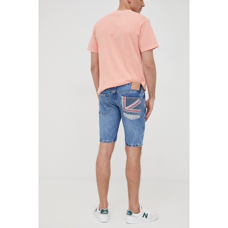 Džínové šortky Pepe Jeans Stanley Short Logo pánské,