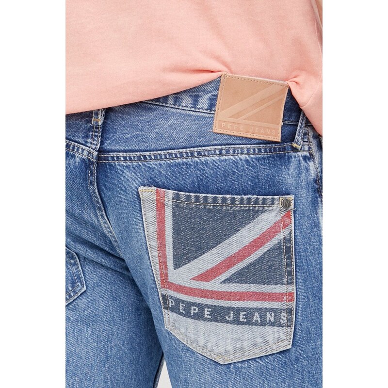 Džínové šortky Pepe Jeans Stanley Short Logo pánské,