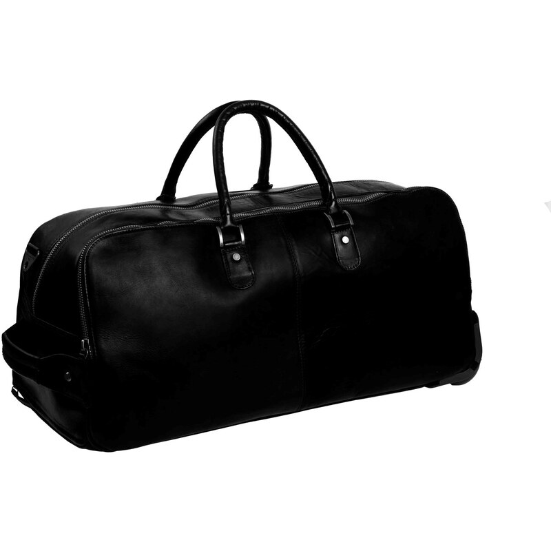 The Chesterfield Brand Kožená cestovní taška s kolečky Jayven černá