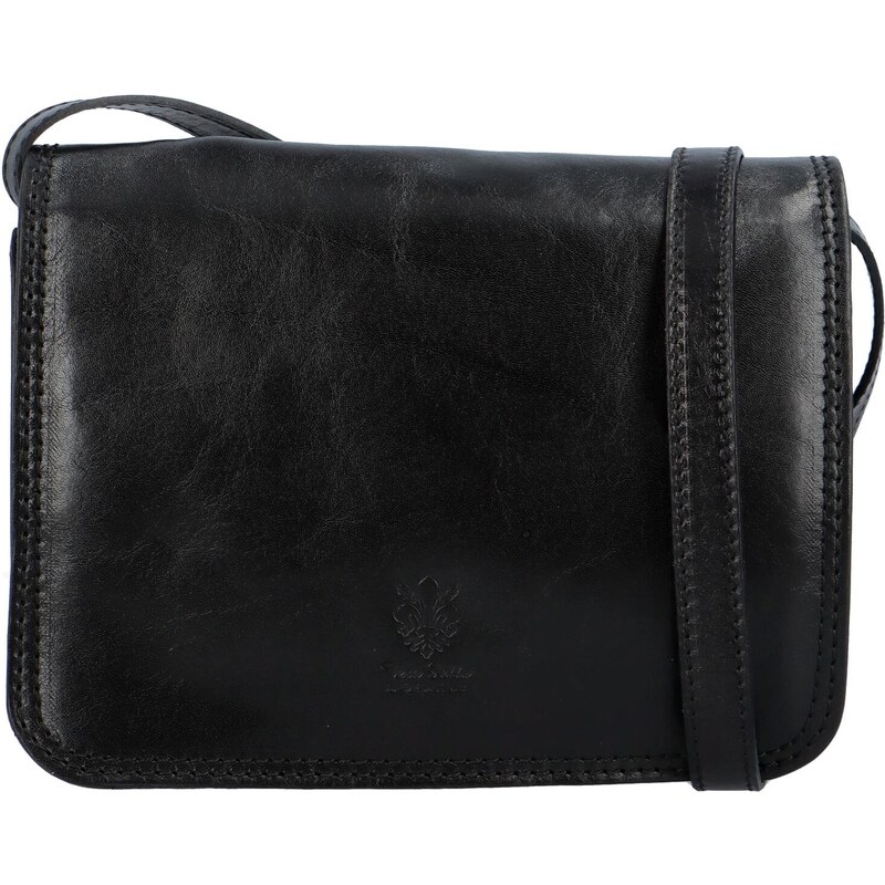 Dámská kožená crossbody černá - Delami Vera Pelle Satyrana černá