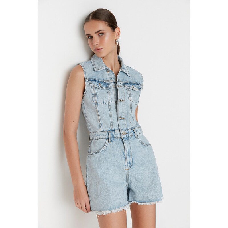 Trendyol Blue Denim Overalls