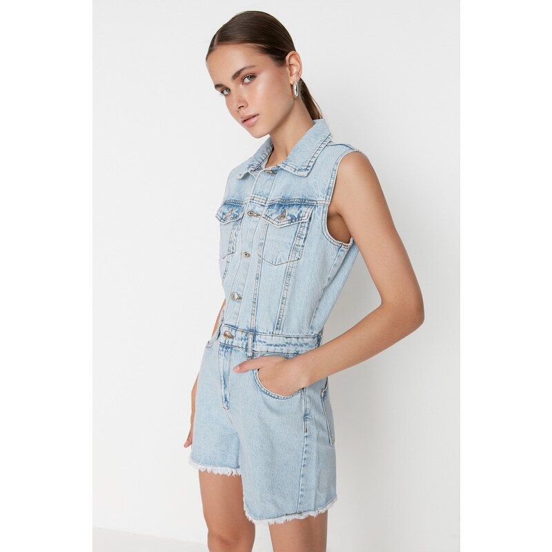 Trendyol Blue Denim Overalls