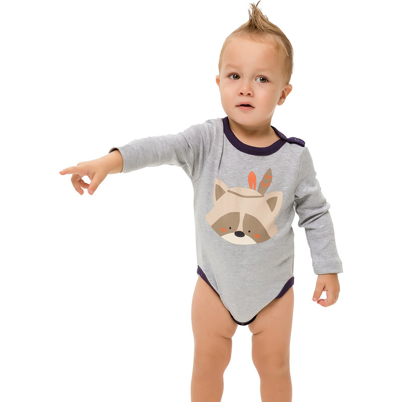 Kojenecké body - WINKIKI WNB 92530, světle šedá
