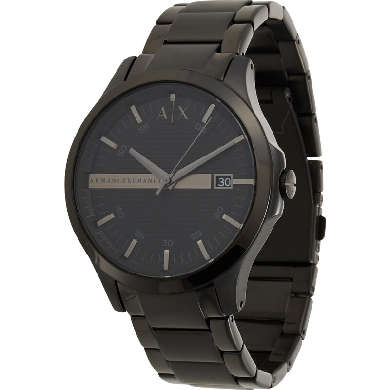 ARMANI EXCHANGE Analogové hodinky antracitová / černá