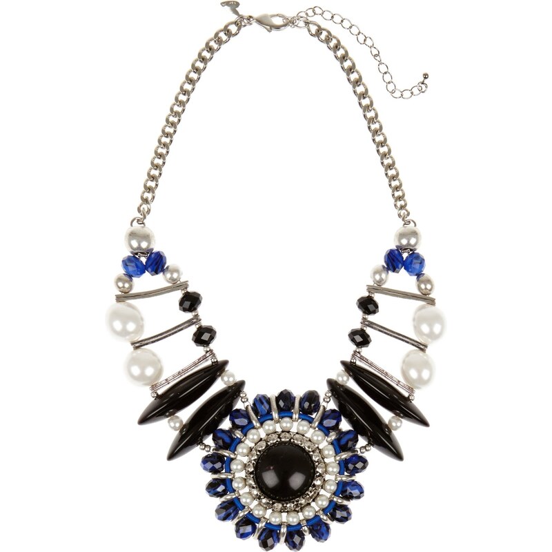 Marks and Spencer Per Una Pearl Effect & Diamanté Floral Statement Necklace