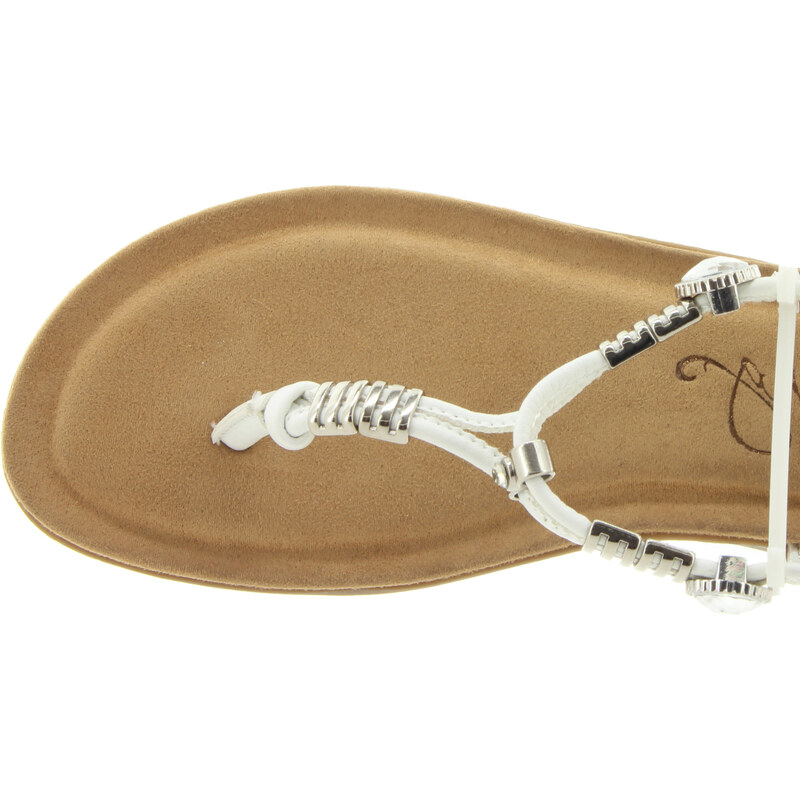 MUSTANG Dámské bílé sandálky 1394802-001-355