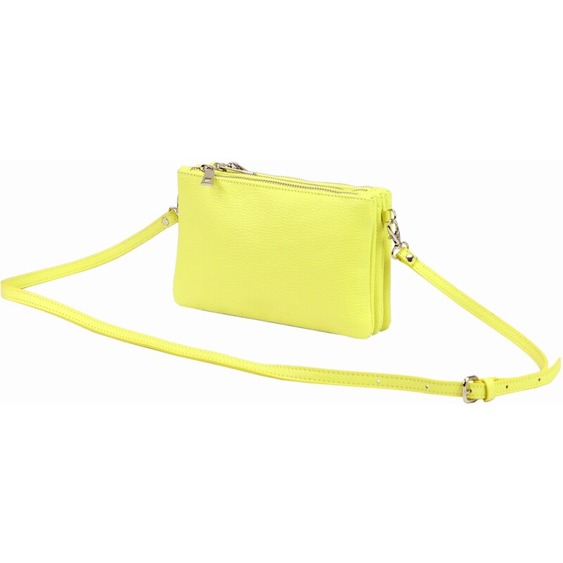 Kožená crossbody kabelka Patrizia 417-016-BL žlutá