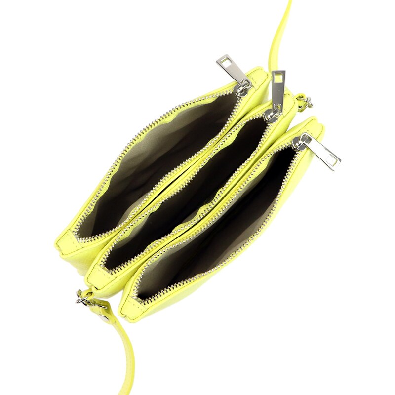 Kožená crossbody kabelka Patrizia 417-016-BL žlutá