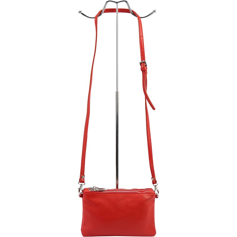 Kožená crossbody kabelka Patrizia 417-016-BL červená