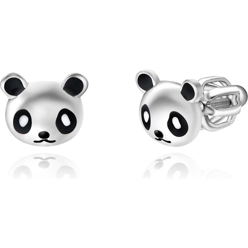Olivie Stříbrné náušnice na šroubek PANDA 5941