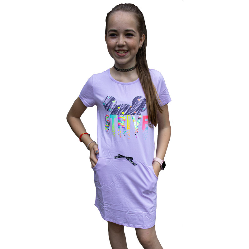 STRIVE dívčí letní šaty FIALOVÉ