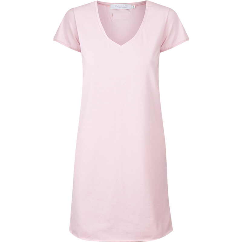 MALLER Dámské tričko BASIC "V" prodloužená délka pink - L