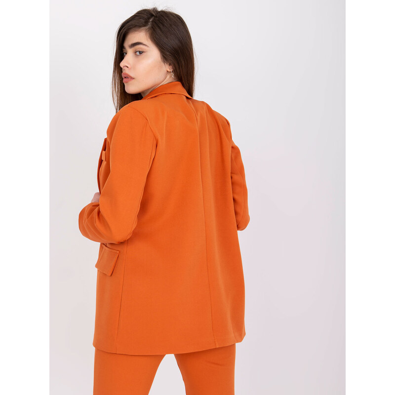 Fashionhunters Tmavě oranžová elegantní bunda od Veracruz