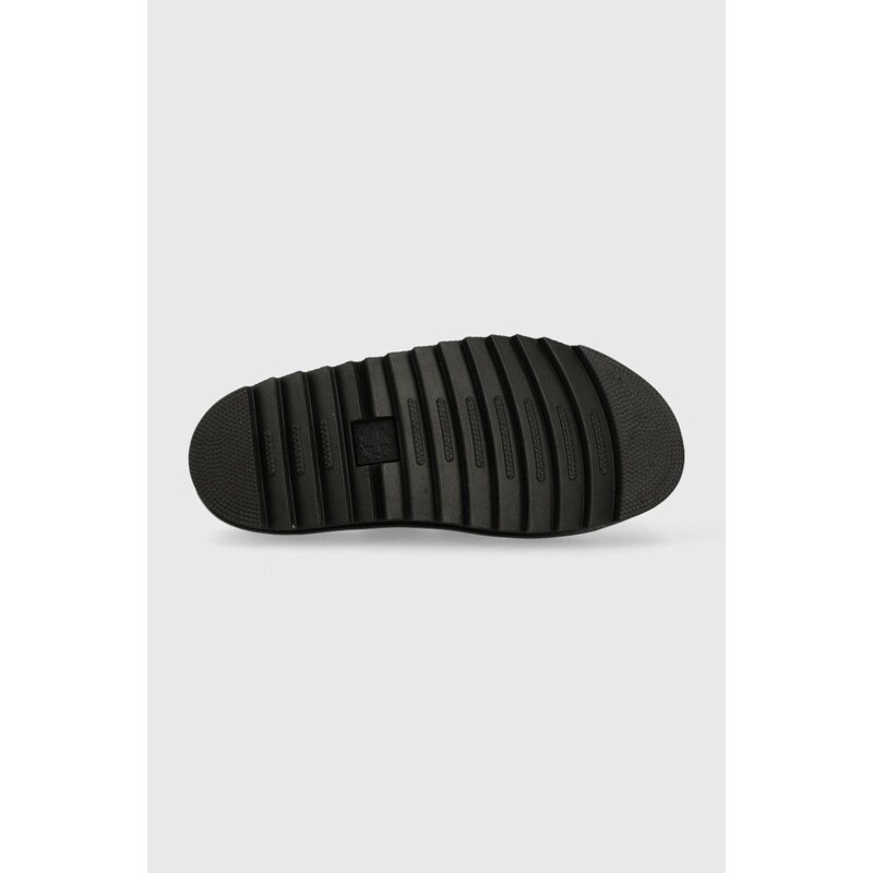 Kožené pantofle Dr. Martens dámské, černá barva, na platformě, DM25456001.Blaire.Slid-Black.Hydr