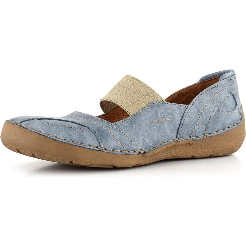 Josef Seibel baleríny s pružinkou na nártu jeans modré 59689258 109402262