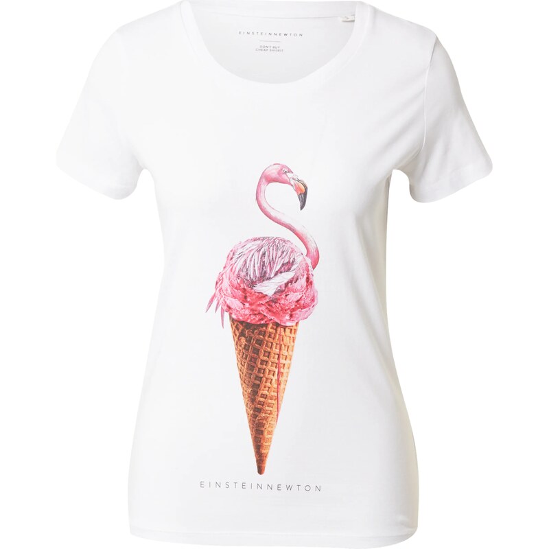 EINSTEIN & NEWTON Tričko Flamingo Ice hnědá / kaštanově hnědá /