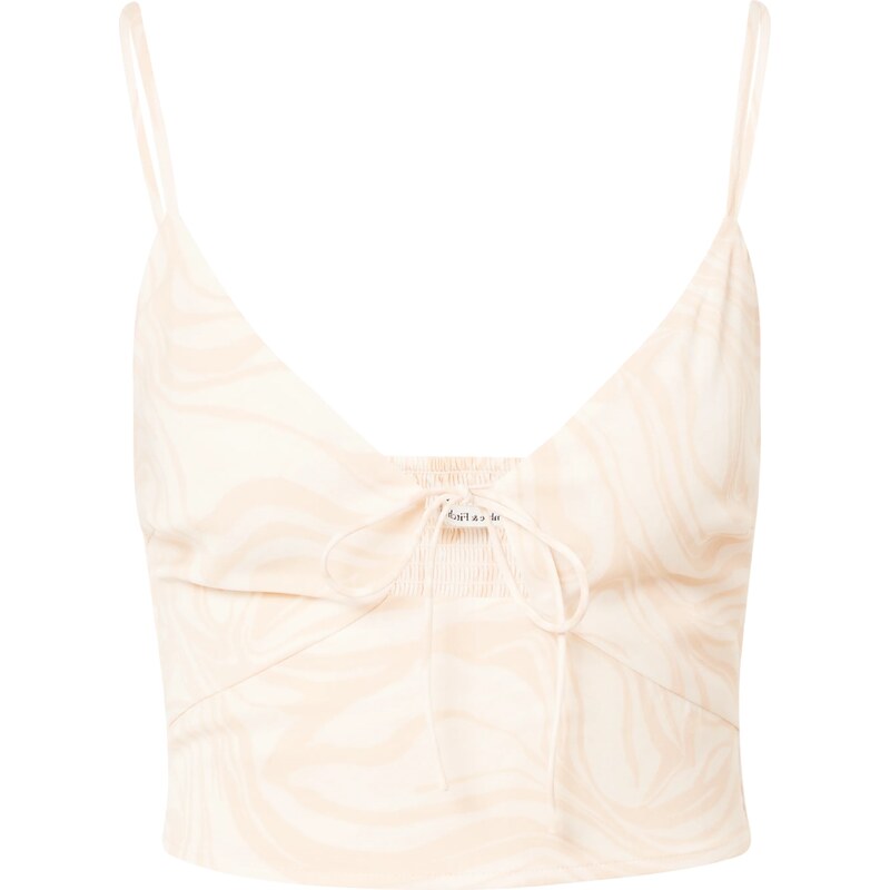 Abercrombie & Fitch Top pastelově žlutá / bílá