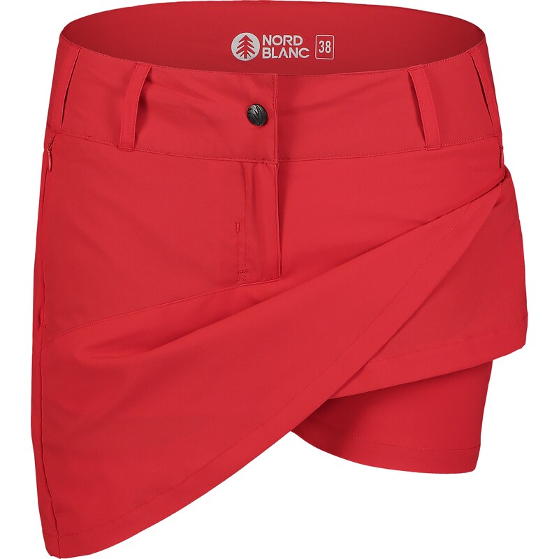 Nordblanc Červená dámská outdoorová šortko-sukně SPROUT