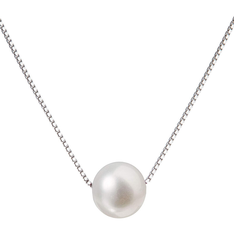 EVOLUTION GROUP Perlový náhrdelník z pravých říčních perel bílý 22023.1