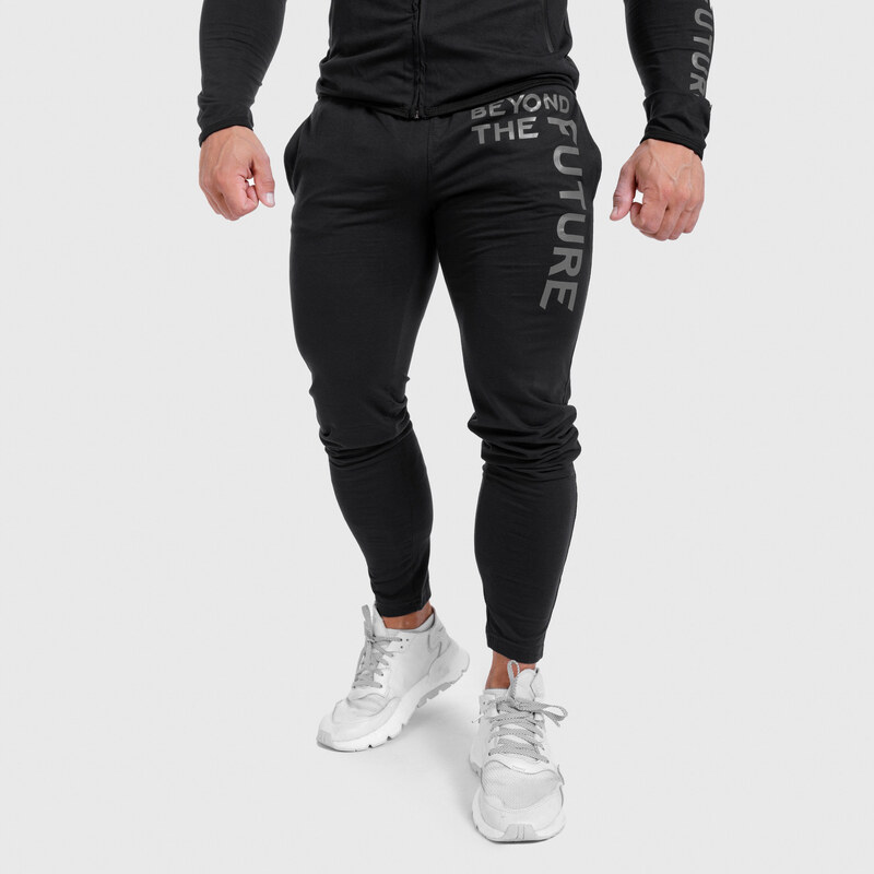 Iron Aesthetics Pánské SlimFit tepláky Beyond the Future, černé