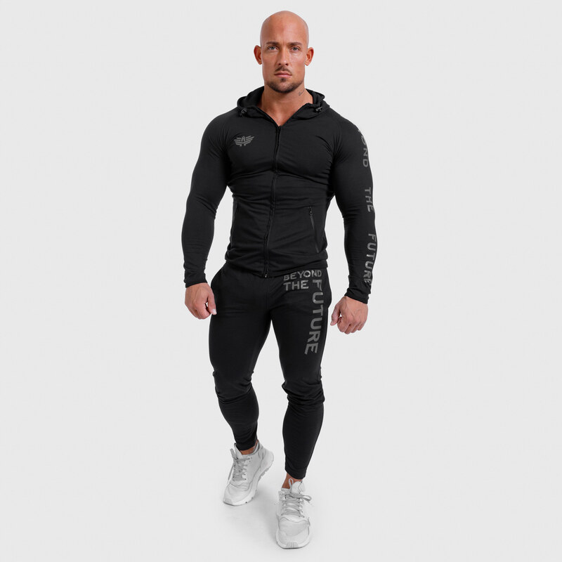 Iron Aesthetics Pánské SlimFit tepláky Beyond the Future, černé