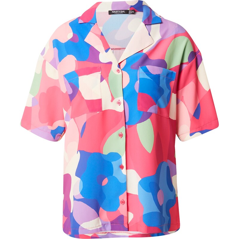 Nasty Gal Halenka modrá / světle zelená / fialová / pink / růže