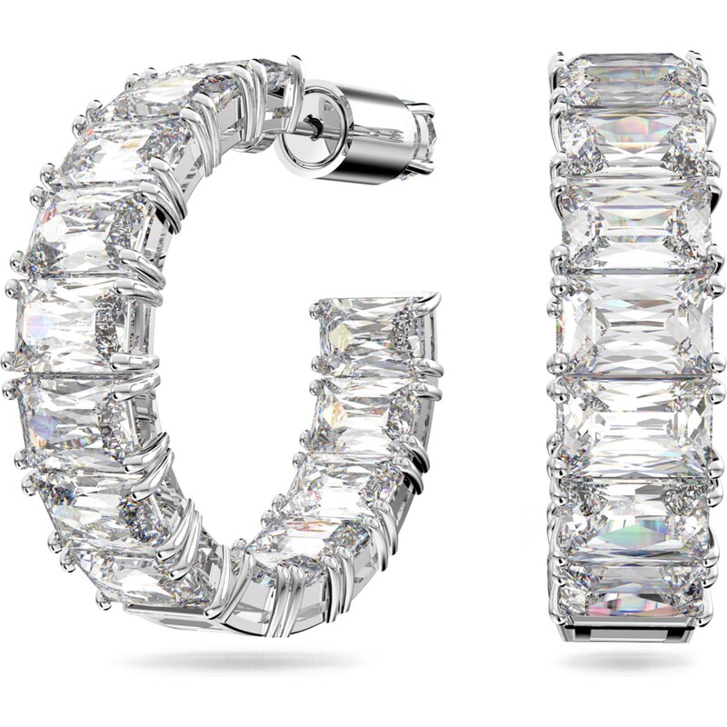 Swarovski Náušnice Matrix stříbrná
