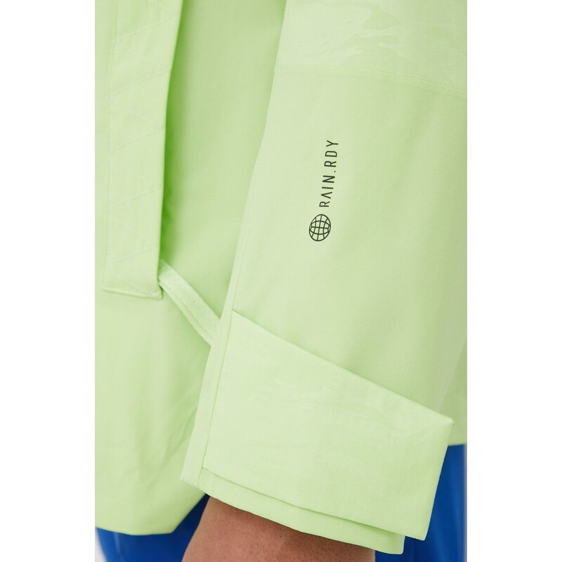 Nepromokavá bunda adidas Performance Utilitas pánská, zelená barva, přechodná