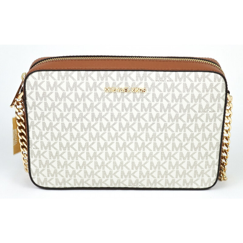 Dámská crossbody kabelka Michael Kors Jet set item - vanilla monogram